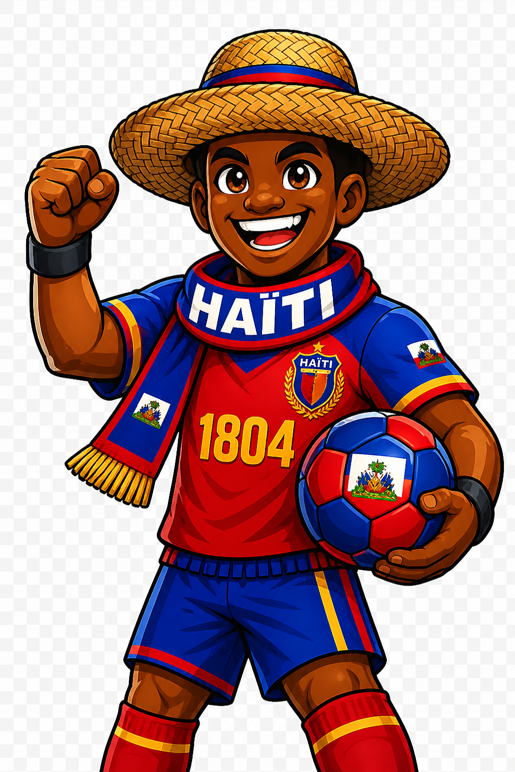 Toussaint, mascotte officielle de Haïti Ansanm pour le Mundial 2026